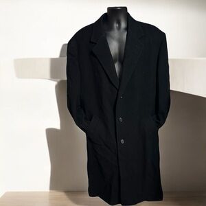 Andrew Fezza Men’s Heavy Trench Coat, Cashmere Blend Woven in Italy